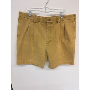 Preppy Pleated Shorts Mens Sz 40 Canvas Cotton Chino Old Money Bob Timberlake